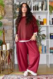 Sunday Morning Chill Sweatshirt Burgundy & Chocolate